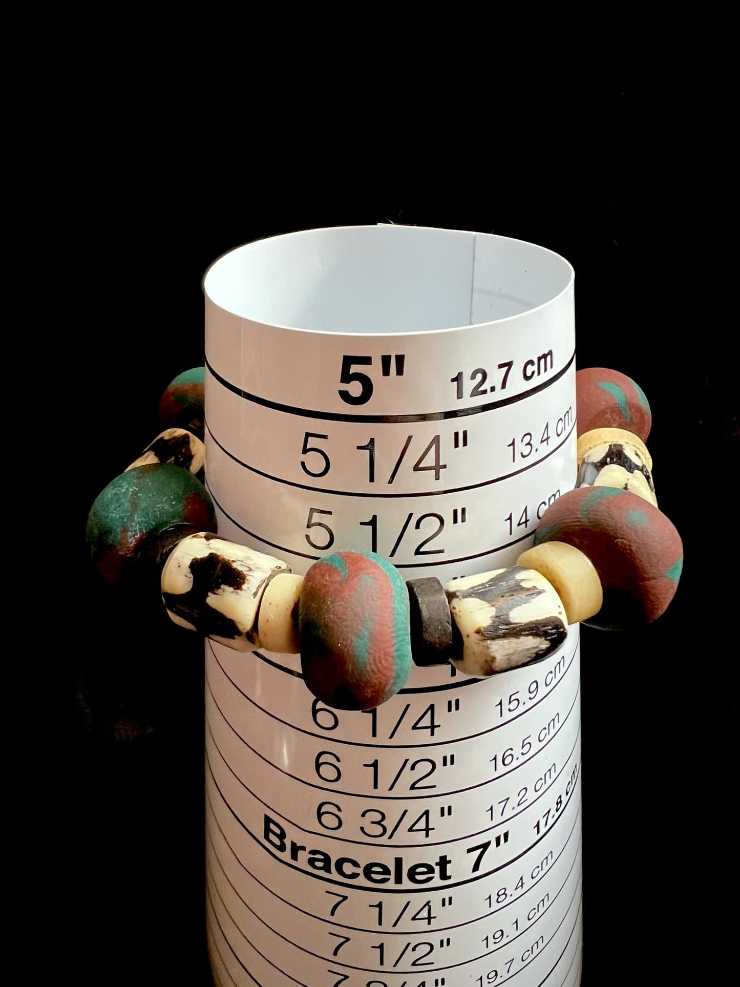 .Bracelet - Vintage 155 - Made with Handcrafted Clay Beads