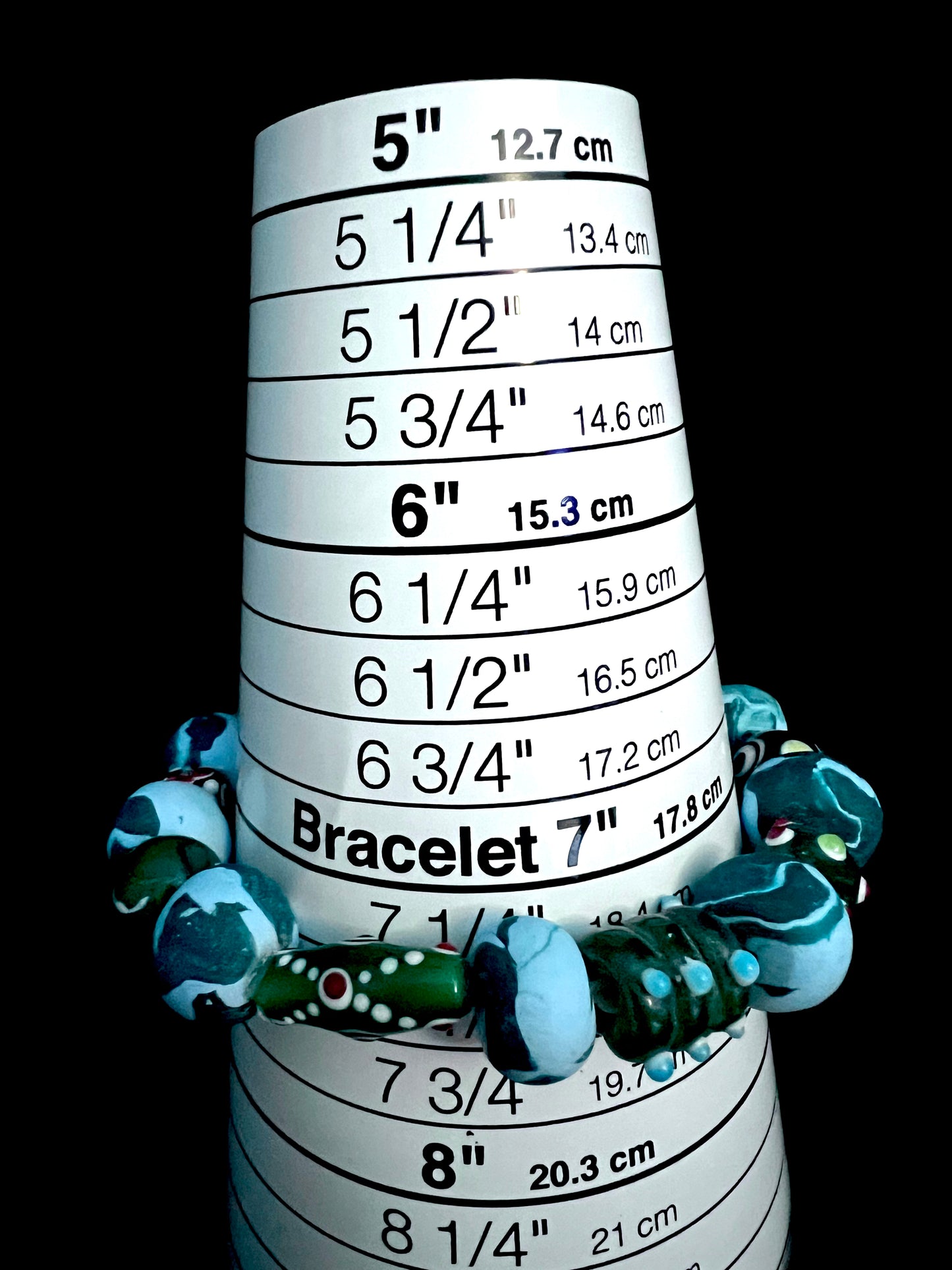 .Bracelet - Winter 159 - Made with Handcrafted Clay Beads