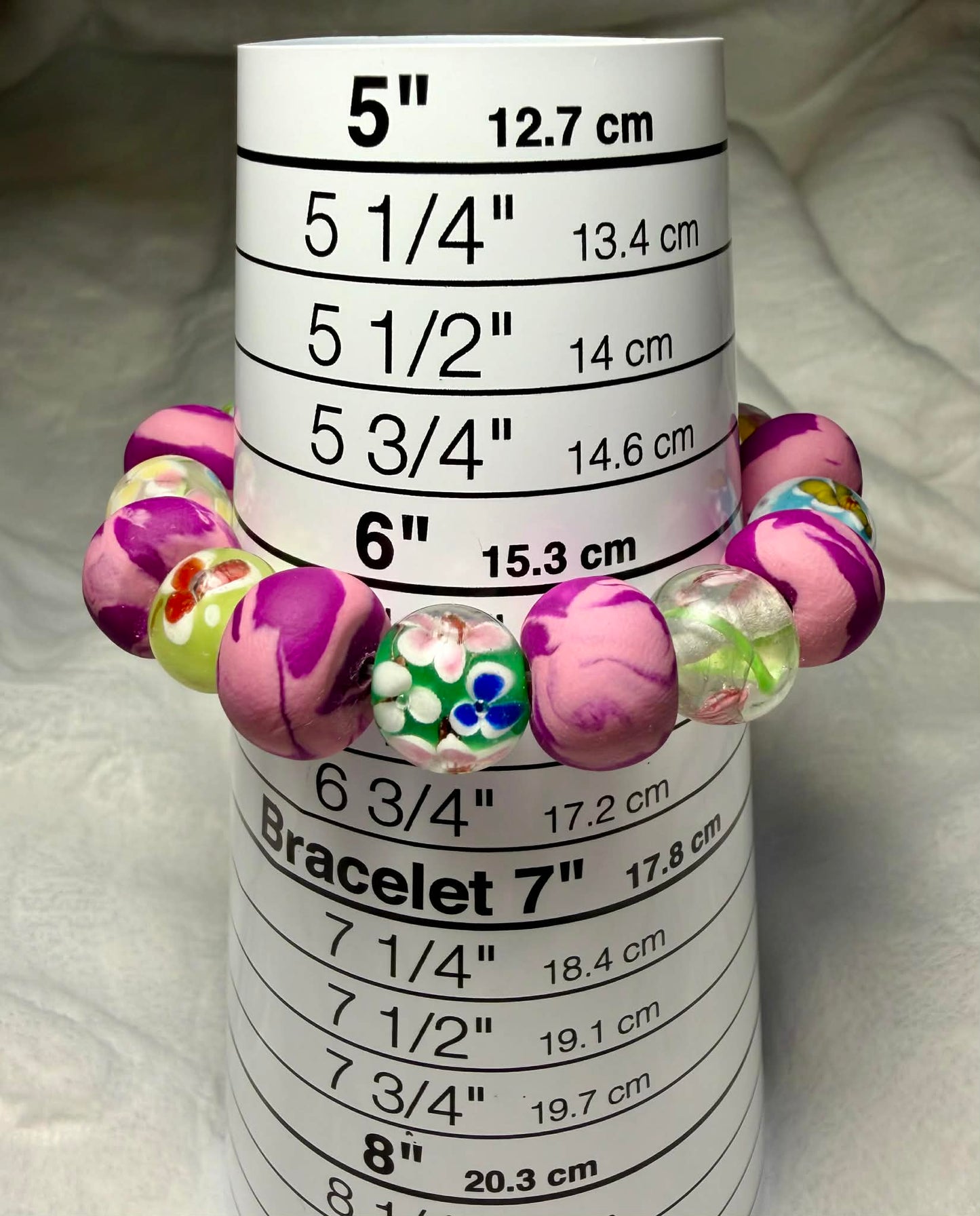 ...Bracelet - Spring 171 - Made with Handcrafted Clay Beads