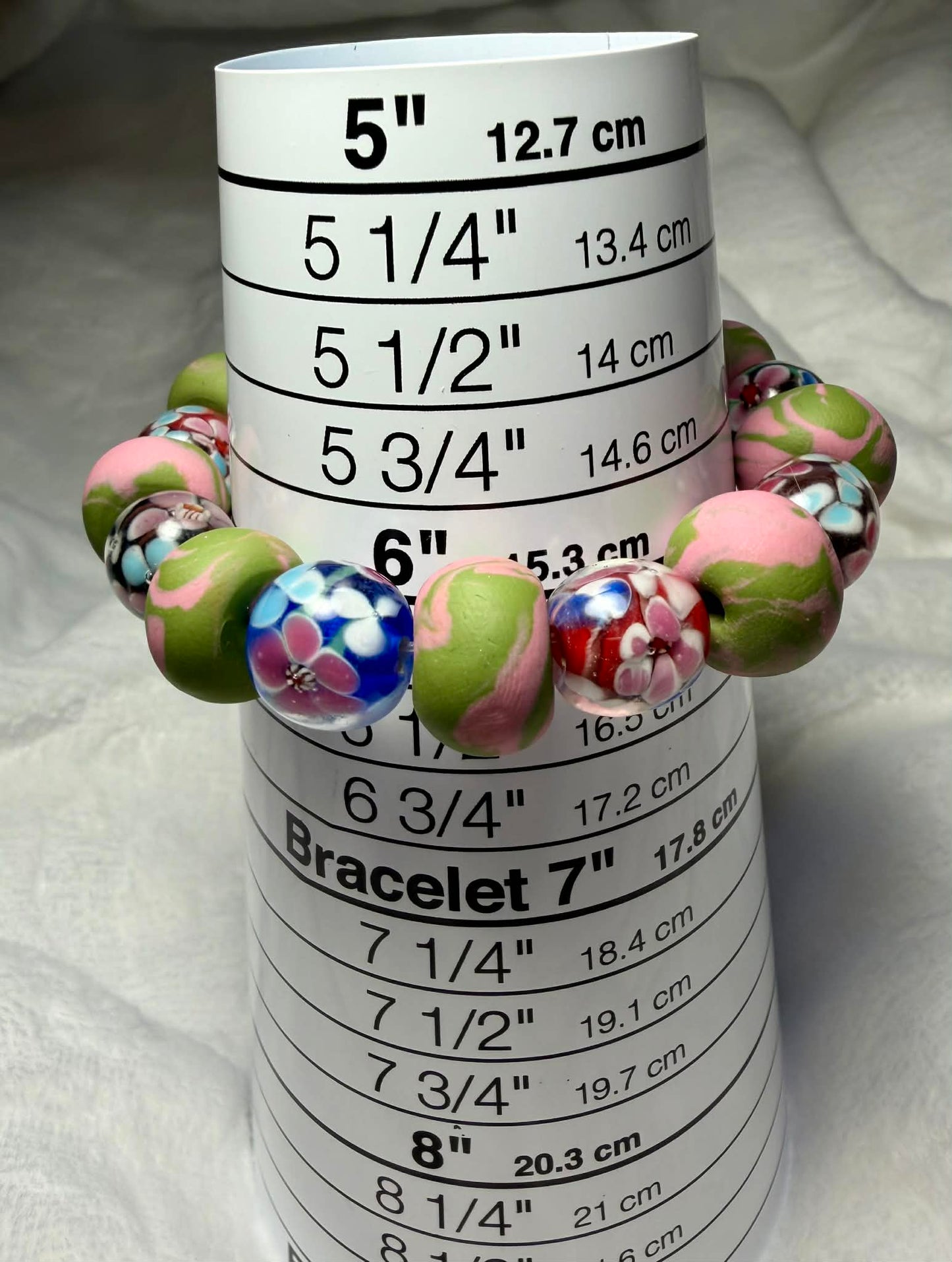 ...Bracelet - Spring 172 - Made with Handcrafted Clay Beads