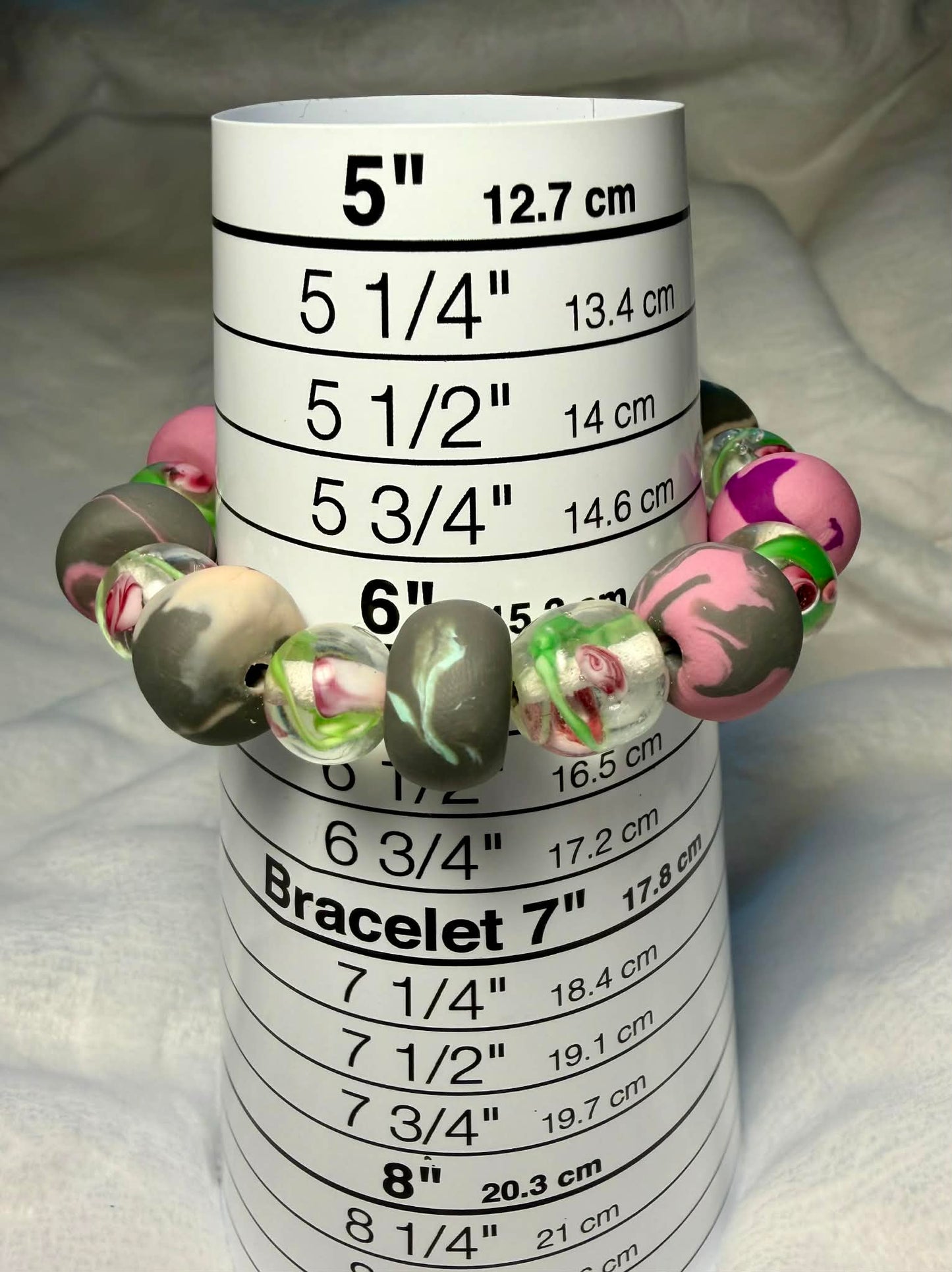 ...Bracelet - Spring 180 - Made with Handcrafted Clay Beads