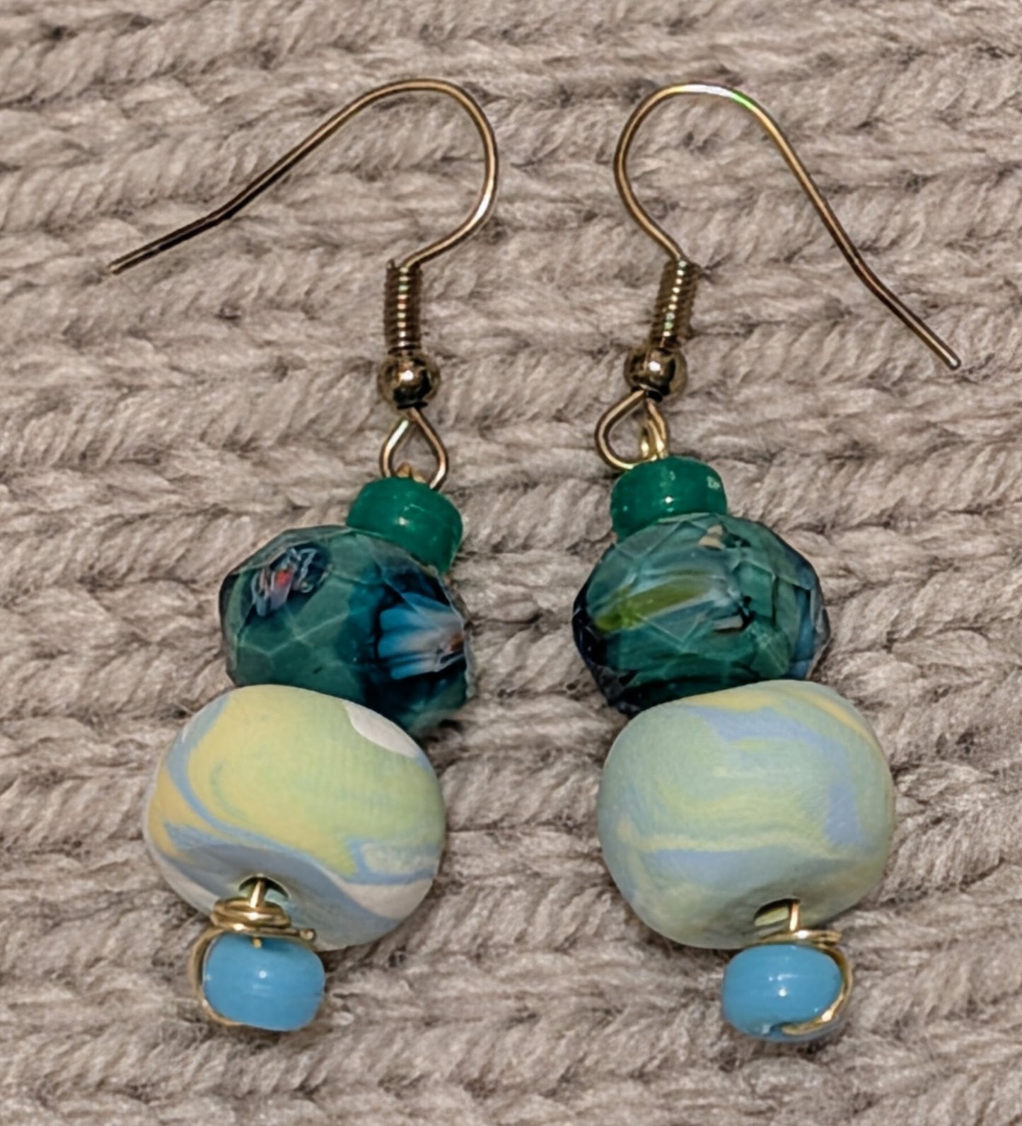Earring - 105 - Made with Handcrafted Clay Beads