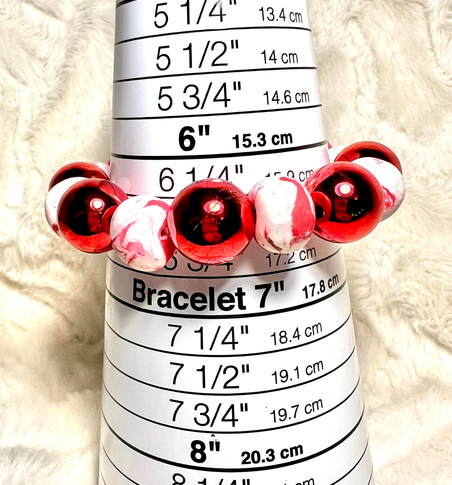 ..Bracelet - Blitzen - Made with Handcrafted Clay Beads