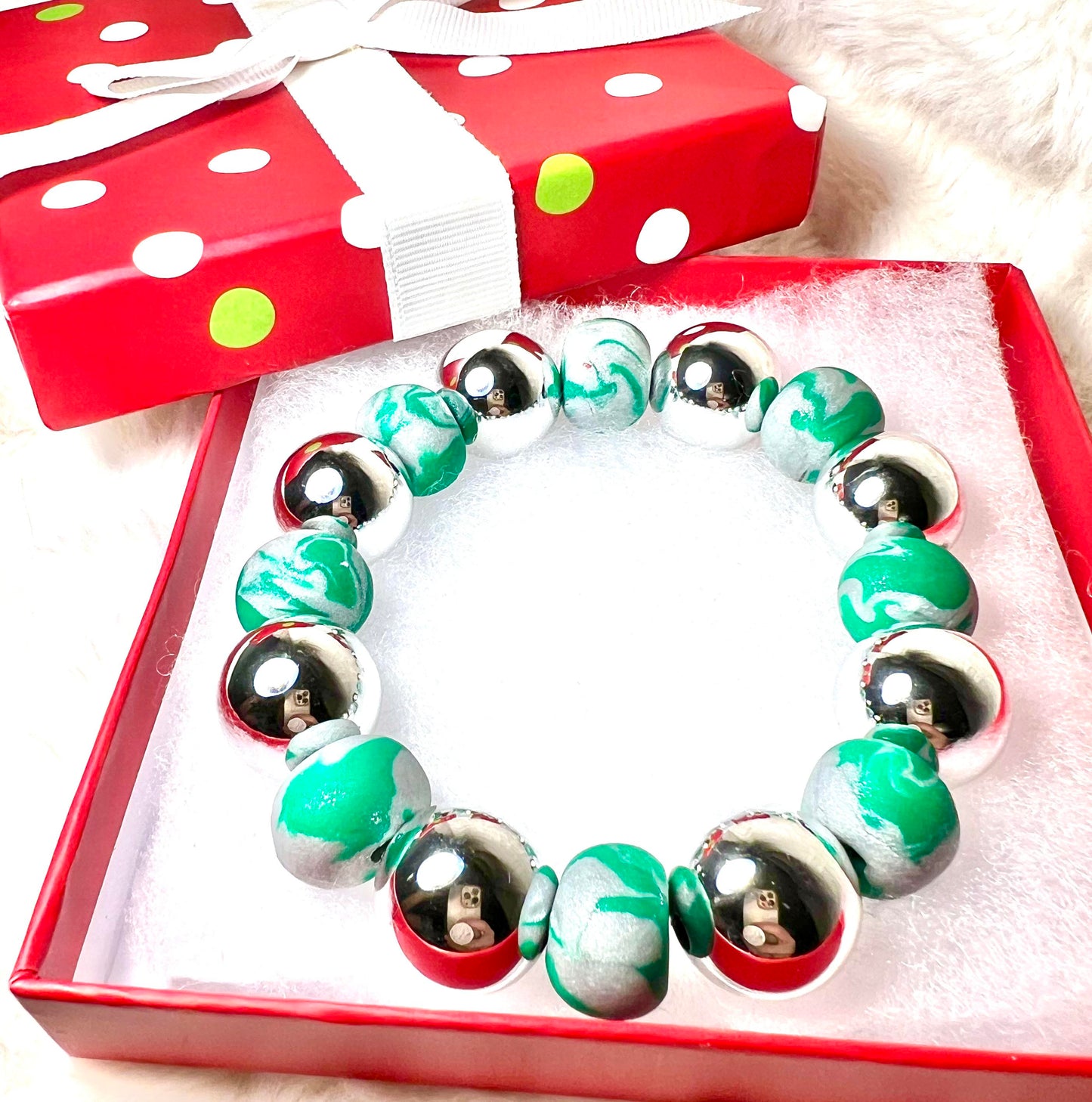 Bracelet - Exciting - Made with Handcrafted Clay Beads