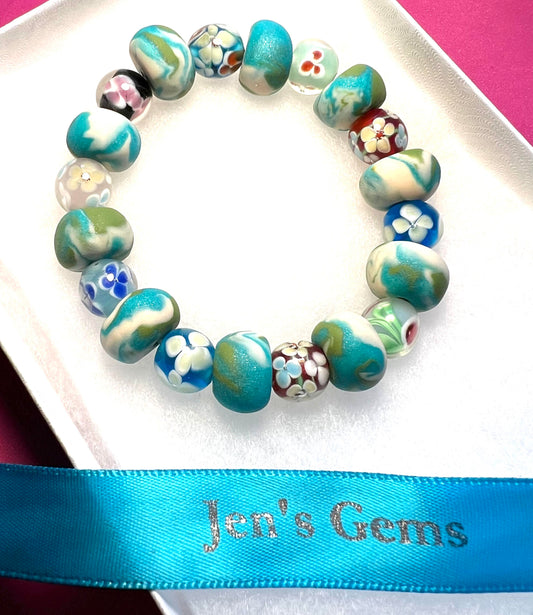 Bracelet - Floret - Made with Handcrafted Clay Beads