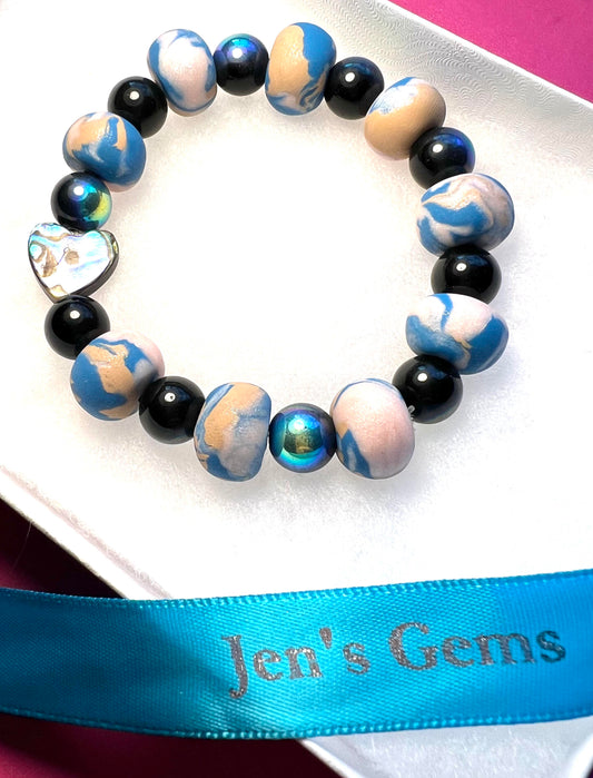 Bracelet - Tenderly - Made with Handcrafted Clay Beads