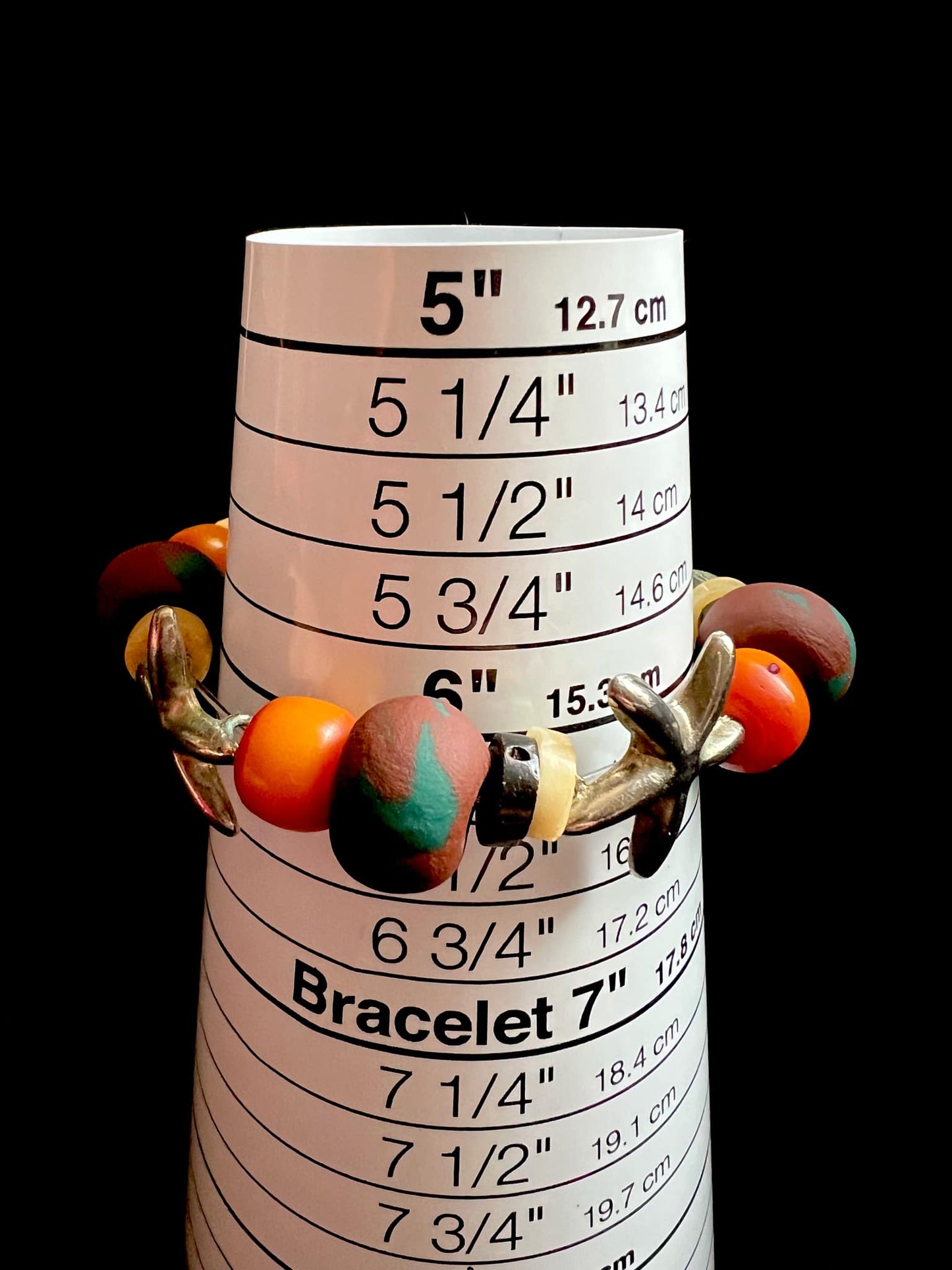 ....Bracelet - Vintage 150 - Made with Handcrafted Clay Beads