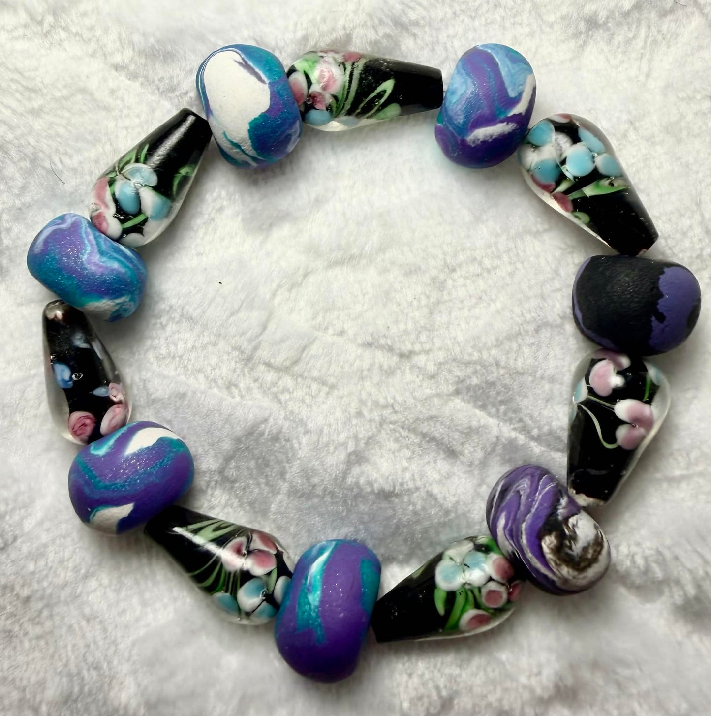 ...Bracelet - Spring 174 - Made with Handcrafted Clay Beads