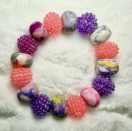 ...Bracelet - Spring 179 - Made with Handcrafted Clay Beads