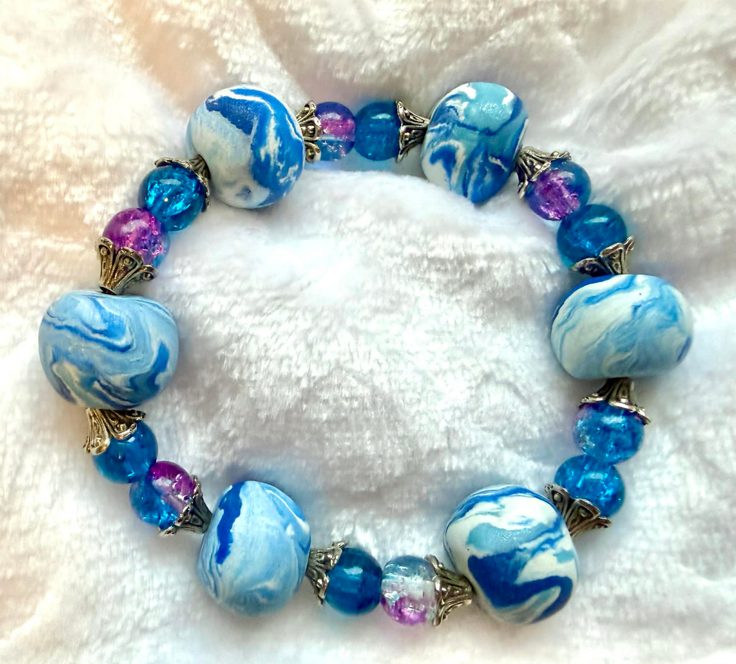 ...Bracelet - Spring 182 - Made with Handcrafted Clay Beads