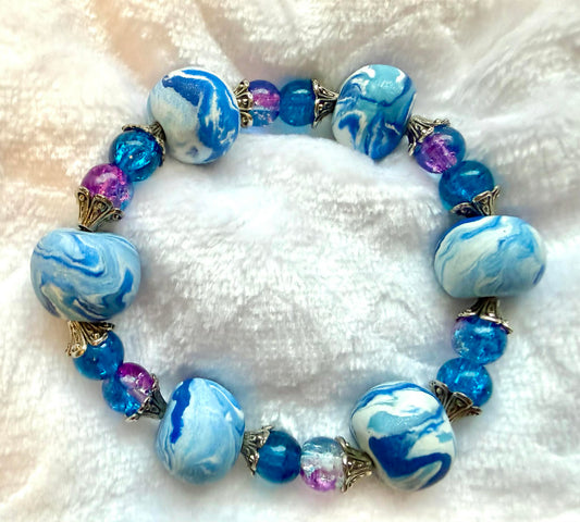 ...Bracelet - Spring 182 - Made with Handcrafted Clay Beads