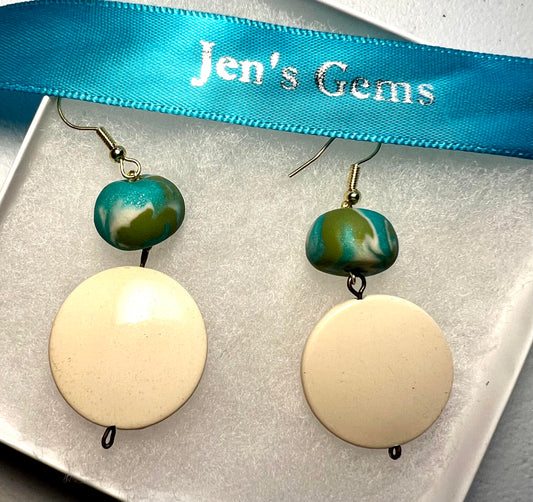 Earring - Ageless - Made with Handcrafted Clay Beads