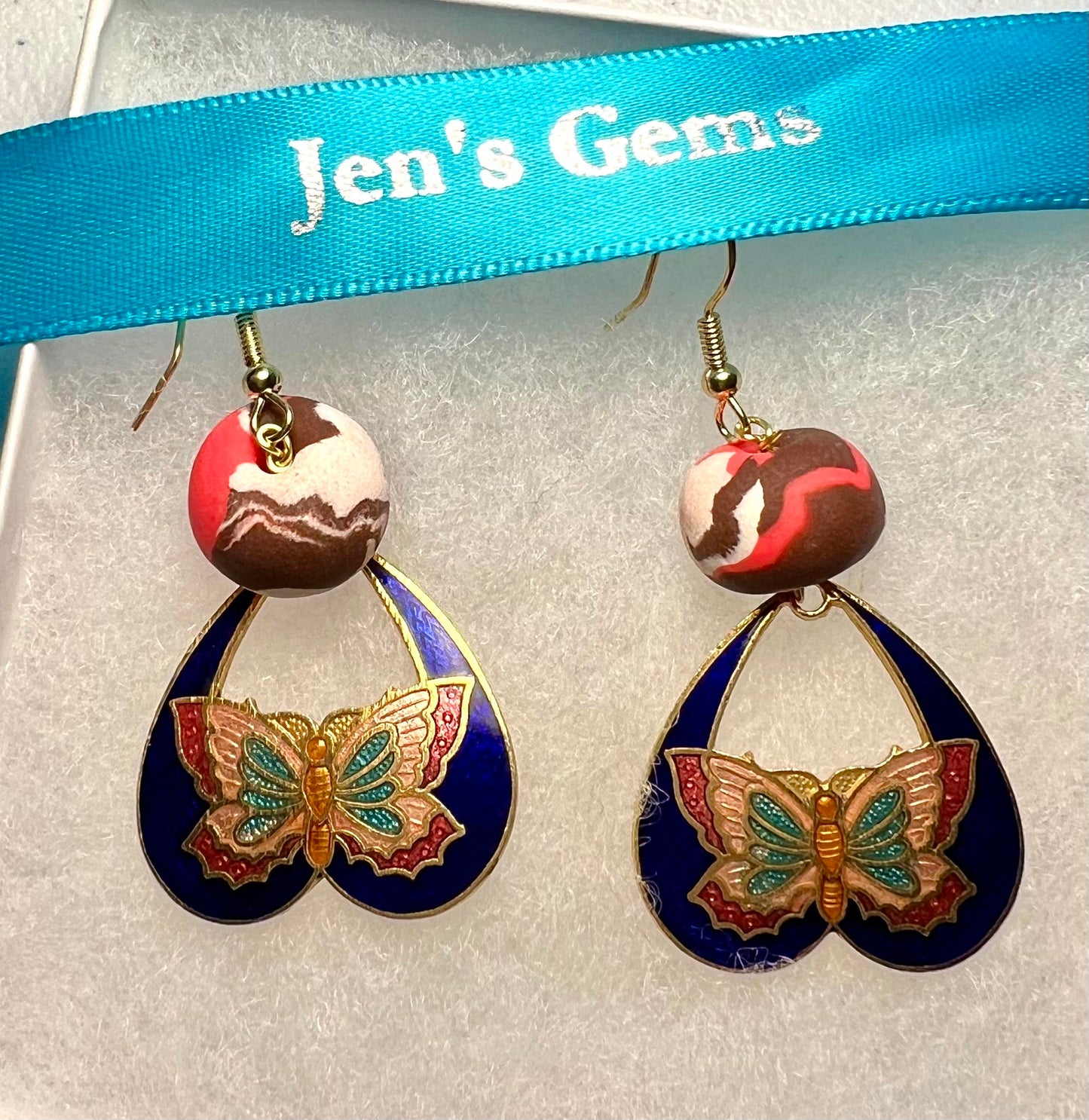 Earring - Mariposa - Made with Handcrafted Clay Beads