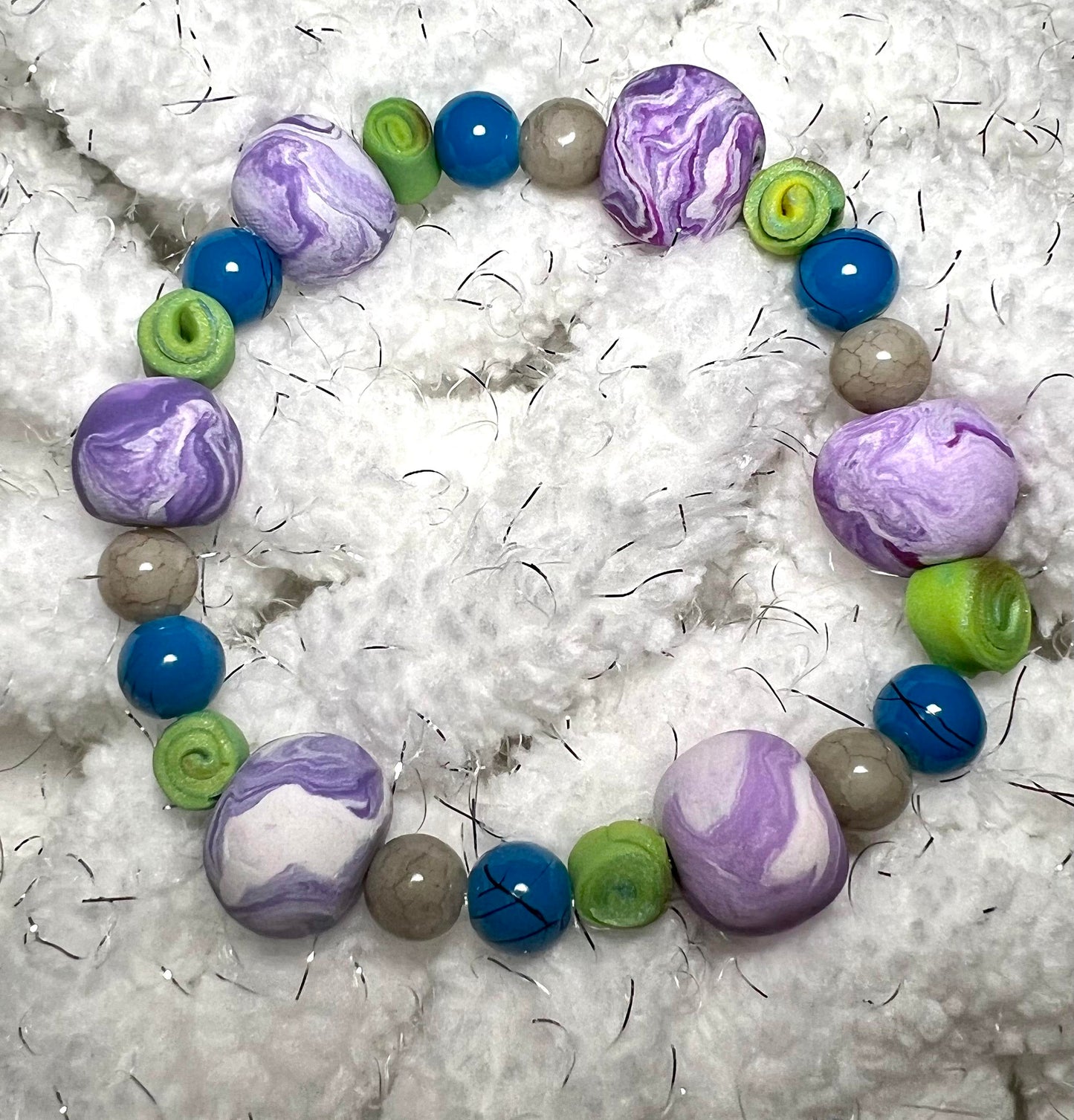 Bracelet - Juniper - Made with Handcrafted Clay Beads