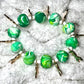 Bracelet - Lyme Disease Awareness 2 - Made with Handcrafted Clay Beads