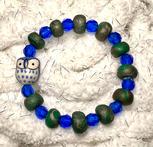 Bracelet - Woodsy - Made with Handcrafted Clay Beads