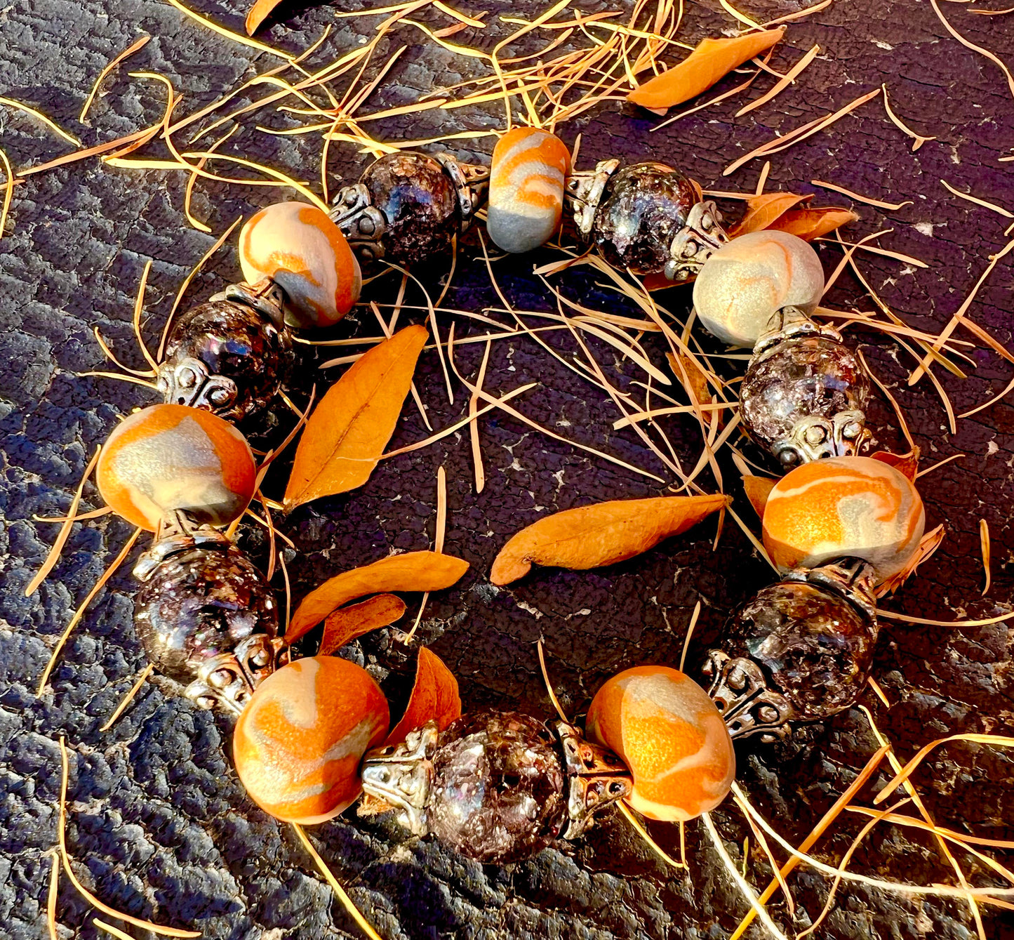 Bracelet - Harlow - Made with Handcrafted Clay Beads