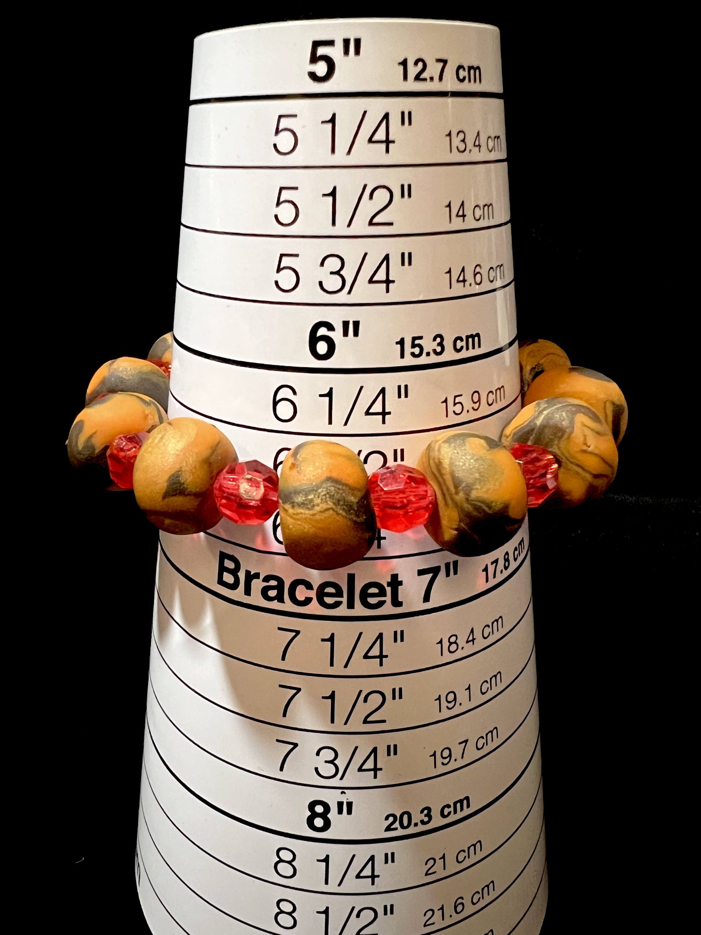 Bracelet - Fireside - Made with Handcrafted Clay Beads