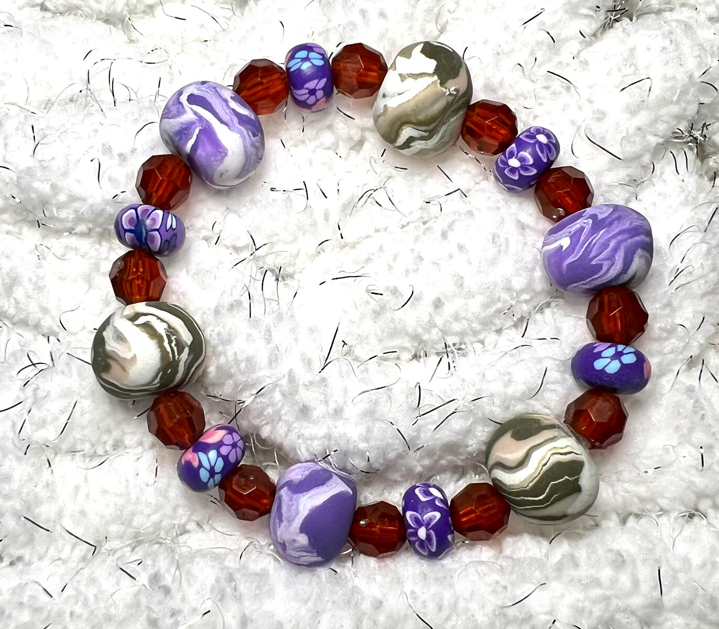 Bracelet - Imperial - Made with Handcrafted Clay Beads