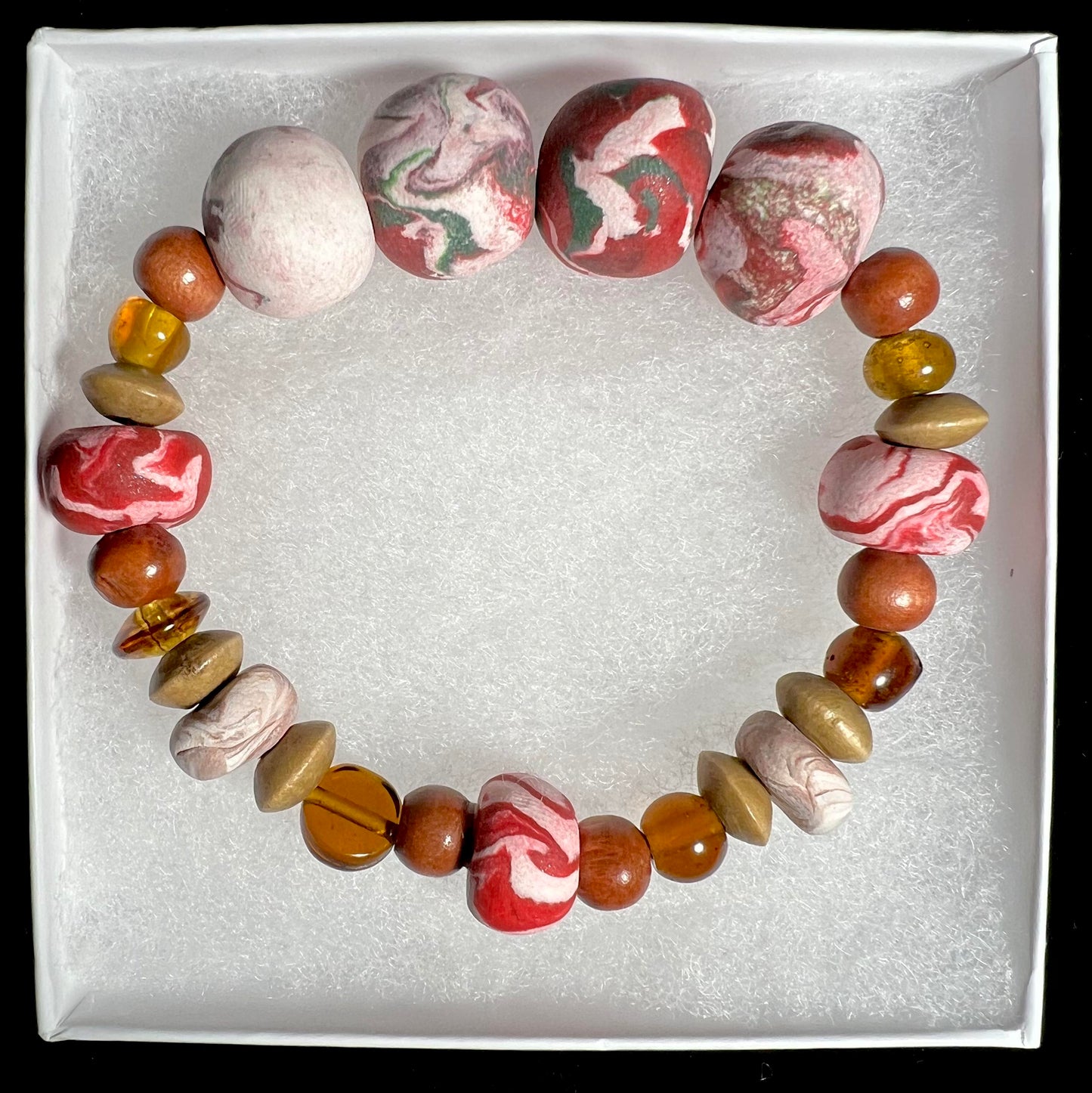 Bracelet - Cupid - Made with Handcrafted Clay Beads