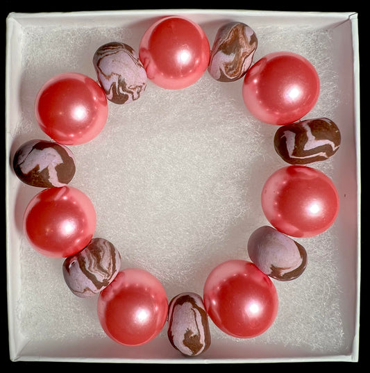 Bracelet - Flirt - Made with Handcrafted Clay Beads