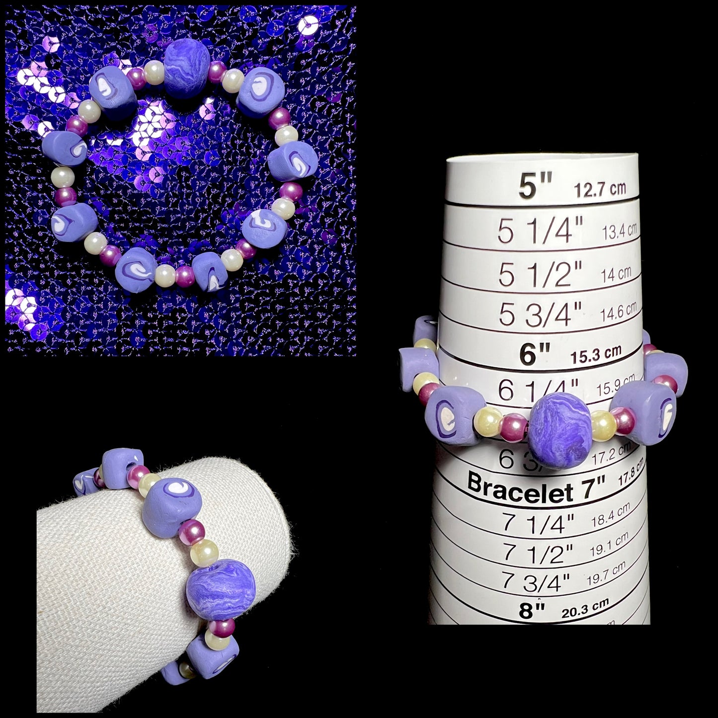 Bracelet - Charming - Made with Handcrafted Clay Beads