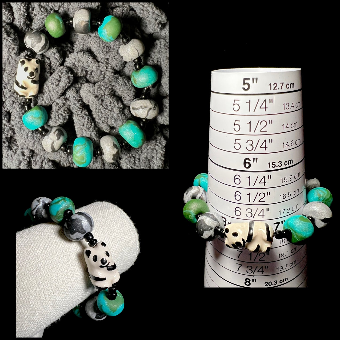 Bracelet - Misty - Made with Handcrafted Clay Beads