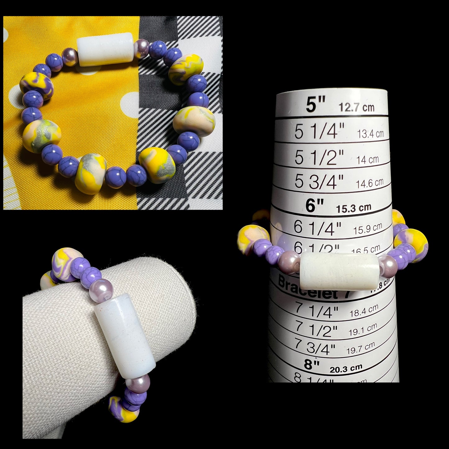 Bracelet - Vinifera - Made with Handcrafted Clay Beads