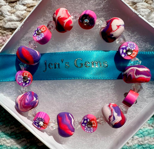 Bracelet - Splendor - Made with Handcrafted Clay Beads