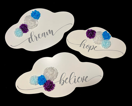 Craft - Art Decor- Dream, Hope, Believe: Hanging Wall Plaques