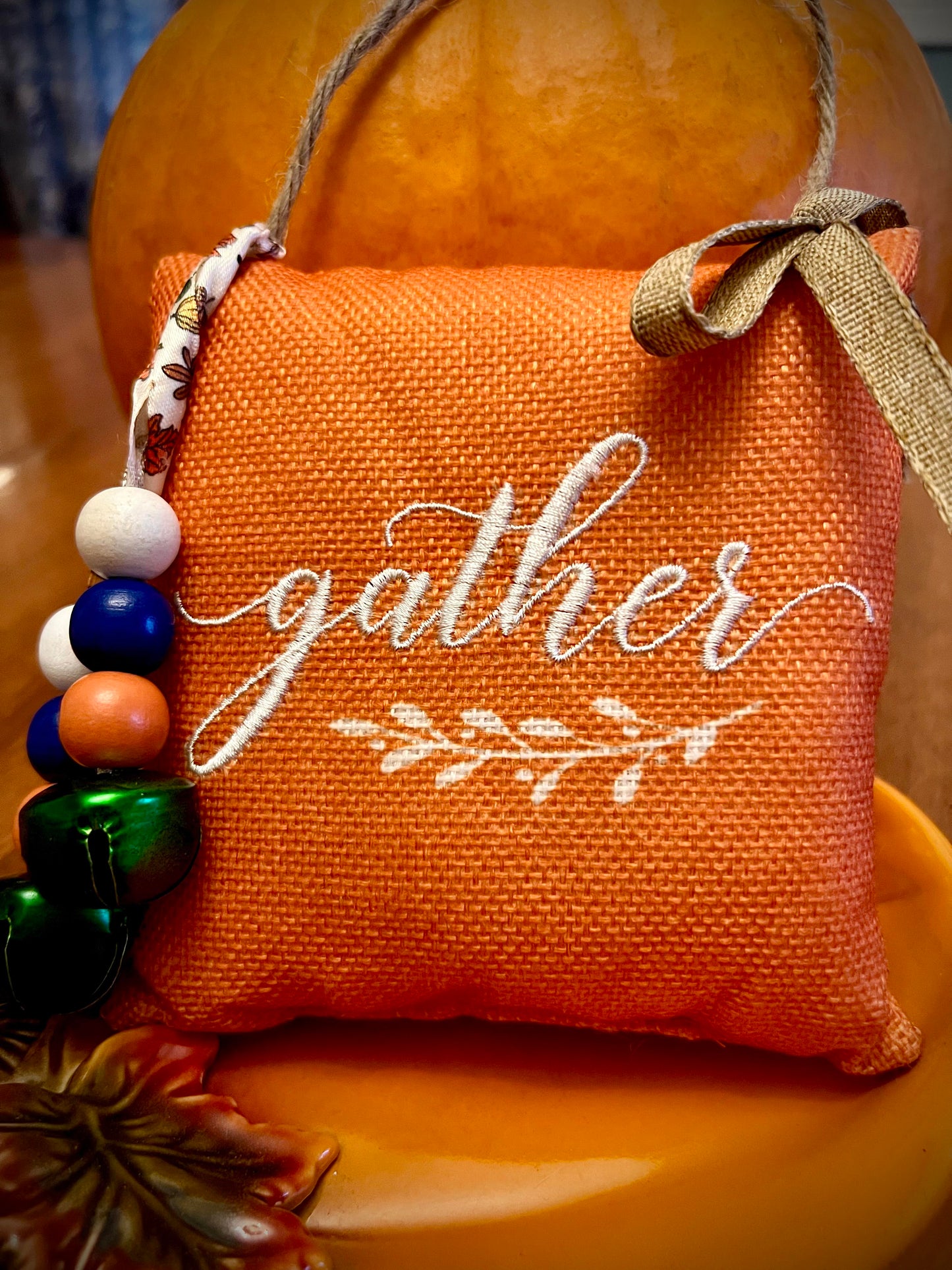 Craft - Gather- Pillow Door Hanger with Bead and Bell Tassel