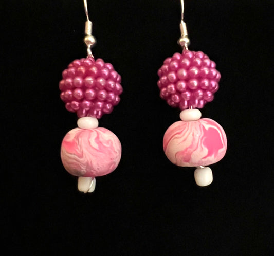 Earring - Blossom - Made with Handcrafted Clay Beads