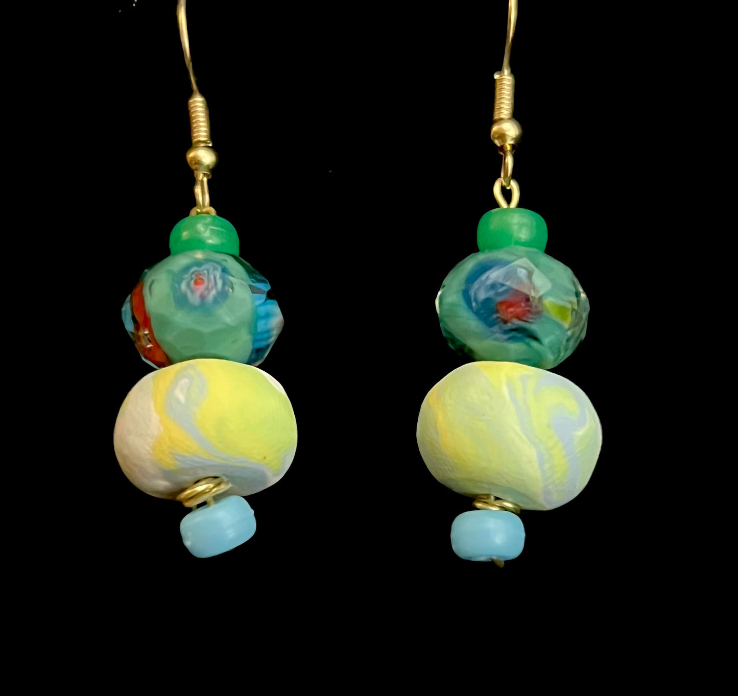 Earring - Meadow - Made with Handcrafted Clay Beads