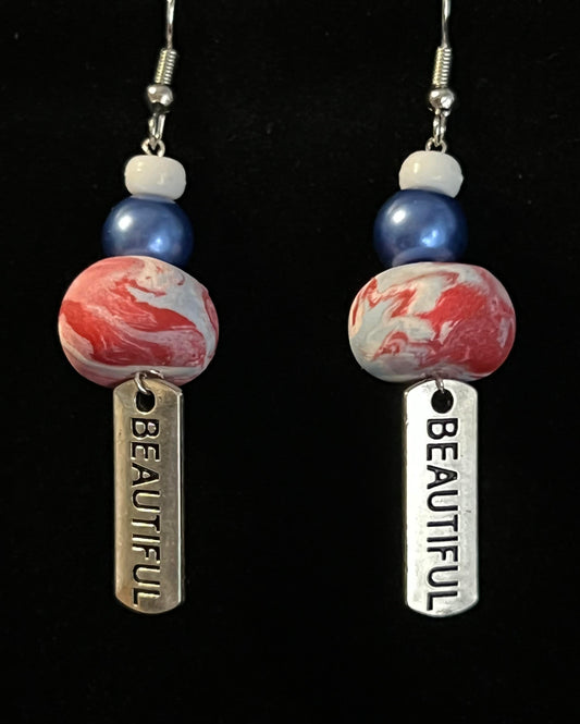 Earring - Beautiful - Made with Handcrafted Clay Beads