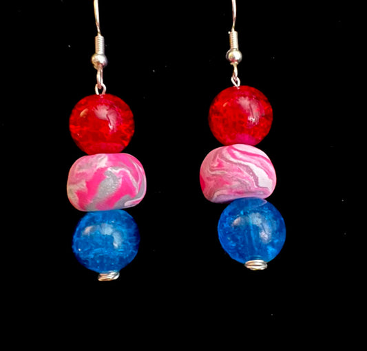 Earring - Litmus - Made with Handcrafted Clay Beads