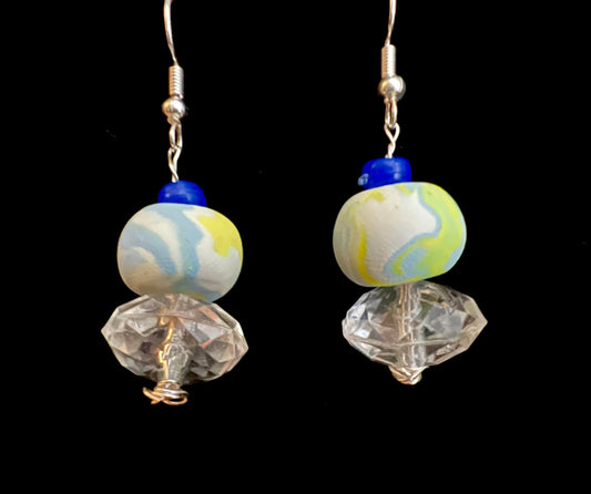 Earring - Prism - Made with Handcrafted Clay Beads