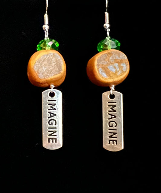 Earring - Imagine - Made with Handcrafted Clay Beads