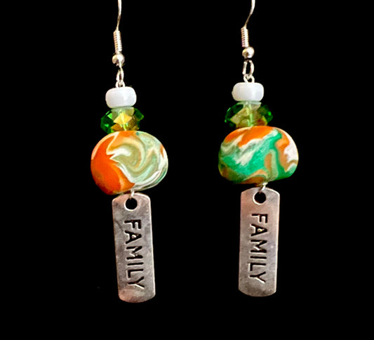 Earring - Family - Made with Handcrafted Clay Beads