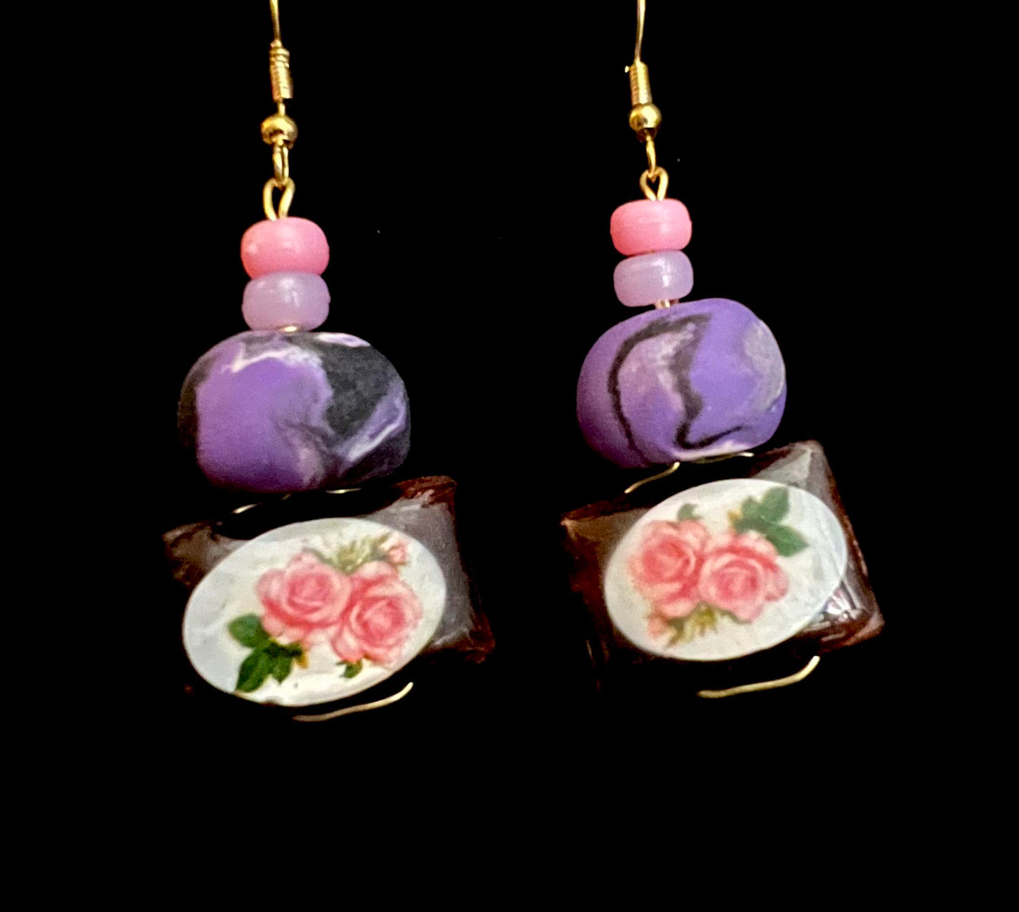 Earring - Bouquet - Made with Handcrafted Clay Beads