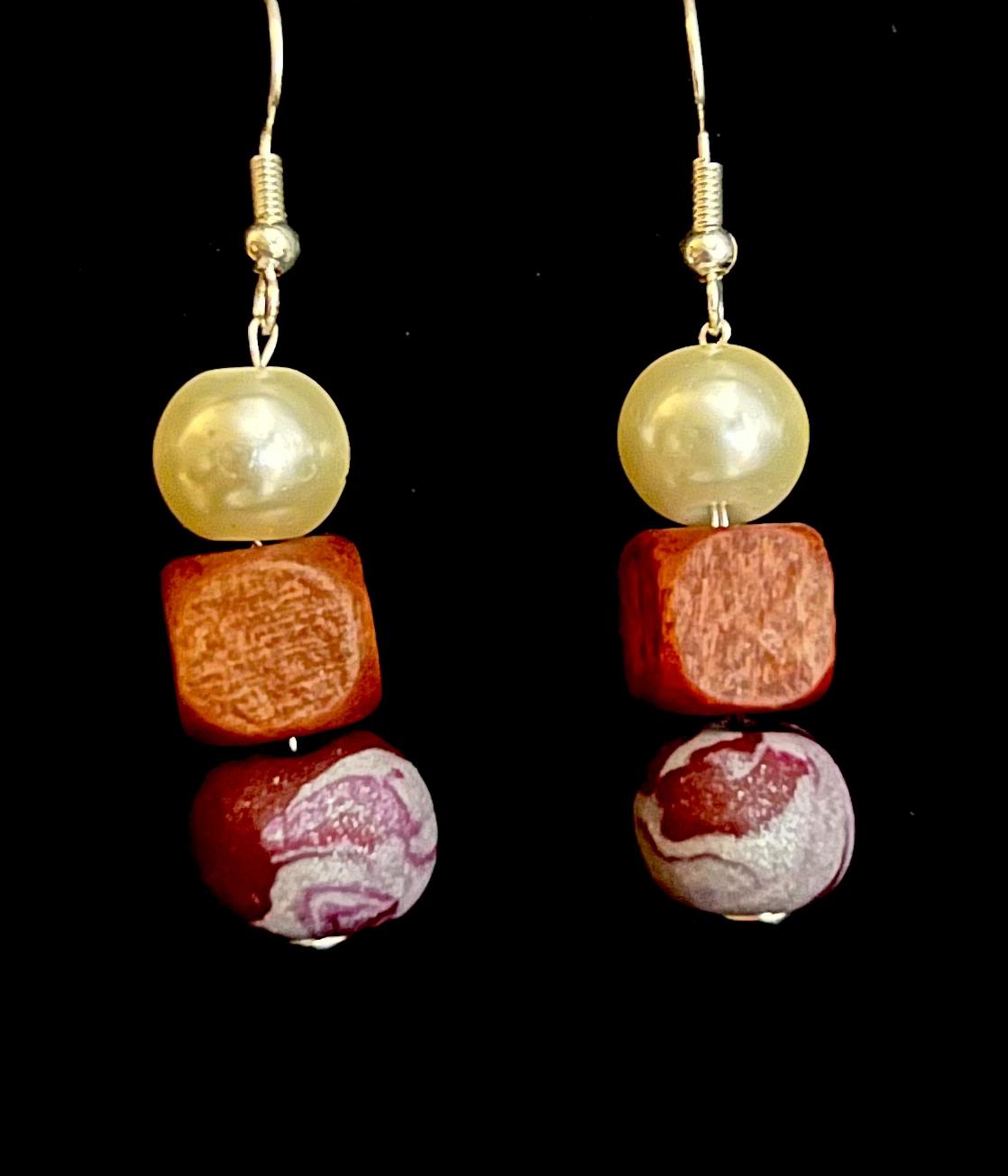 Earring - Sylvan - Made with Handcrafted Clay Beads