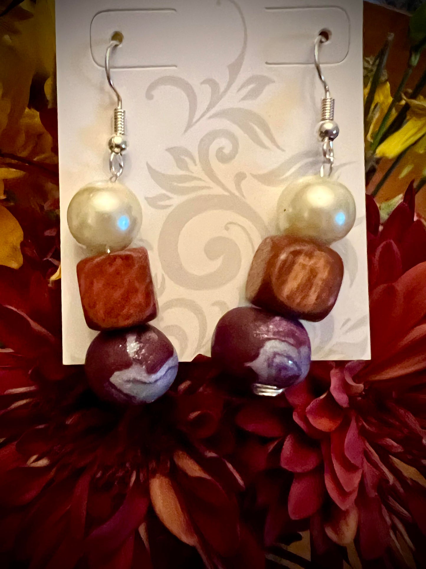 Earring - Sylvan - Made with Handcrafted Clay Beads