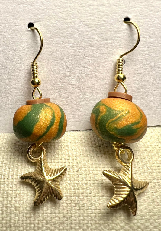 Earring - Starlight - Made with Handcrafted Clay Beads