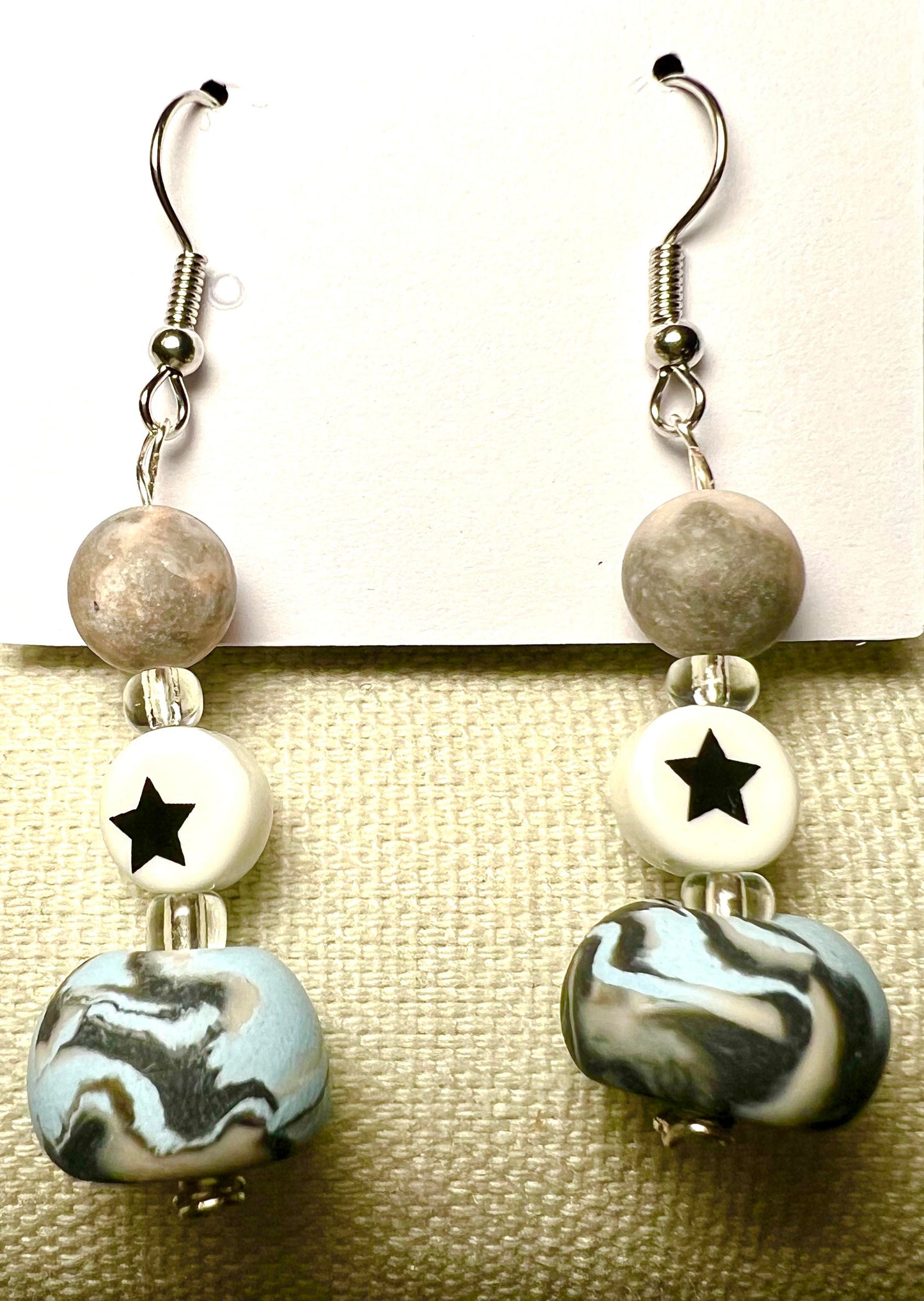 Earring - Galactic - Made with Handcrafted Clay Beads